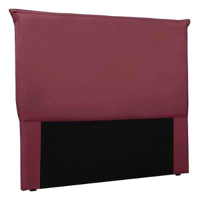 Cabeceira Estofada Nápoles 140cm Casal Veludo Vermelho Escuro