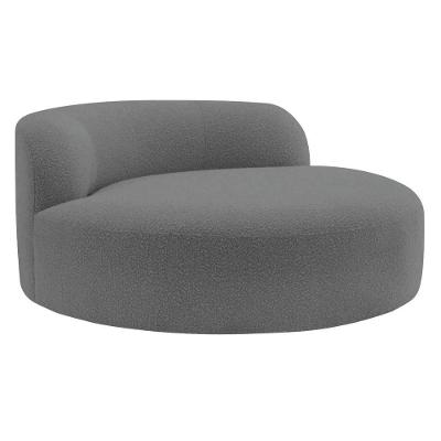 Poltrona Orgânica Chaise Rússia Linho - Doce Sonho Móveis Cinza Escuro