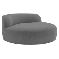 Poltrona Orgânica Chaise Rússia Linho - Doce Sonho Móveis Cinza Escuro - 1