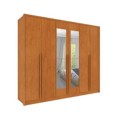 Roupeiro Realeza Com Espelho 6 Portas Tcil Cinamomo