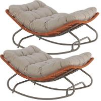 2 Poltronas Balanço Vienacorda Náutica Trama Original Terra Cota - 1