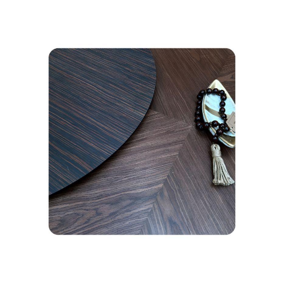 Conjunto Mesas De Centro Dallas Nogueira 80cm Massacar 60cm - 2