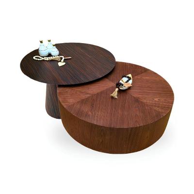 Conjunto Mesas De Centro Dallas Nogueira 80cm Massacar 60cm