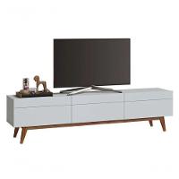 Rack Com Painel Classic 3g 2.2 Com Branco Acetinado - Imcal Móveis