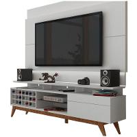 Rack Com Painel Para Tv 60 Polegadas Branco Classic +ad 2.2 Com Led - Imcal Móveis - 1