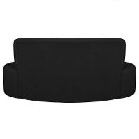 Kit Recamier Curvo Amsterdã 120cm E 2 Poltronas Amore Luxo Bouclé Cor Preto - 9