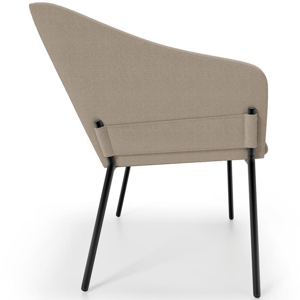 Kit 3 Cadeiras Para Sala De Jantar Estar Living Olívia L02 Bouclê Bege - Lyam Decor - 6