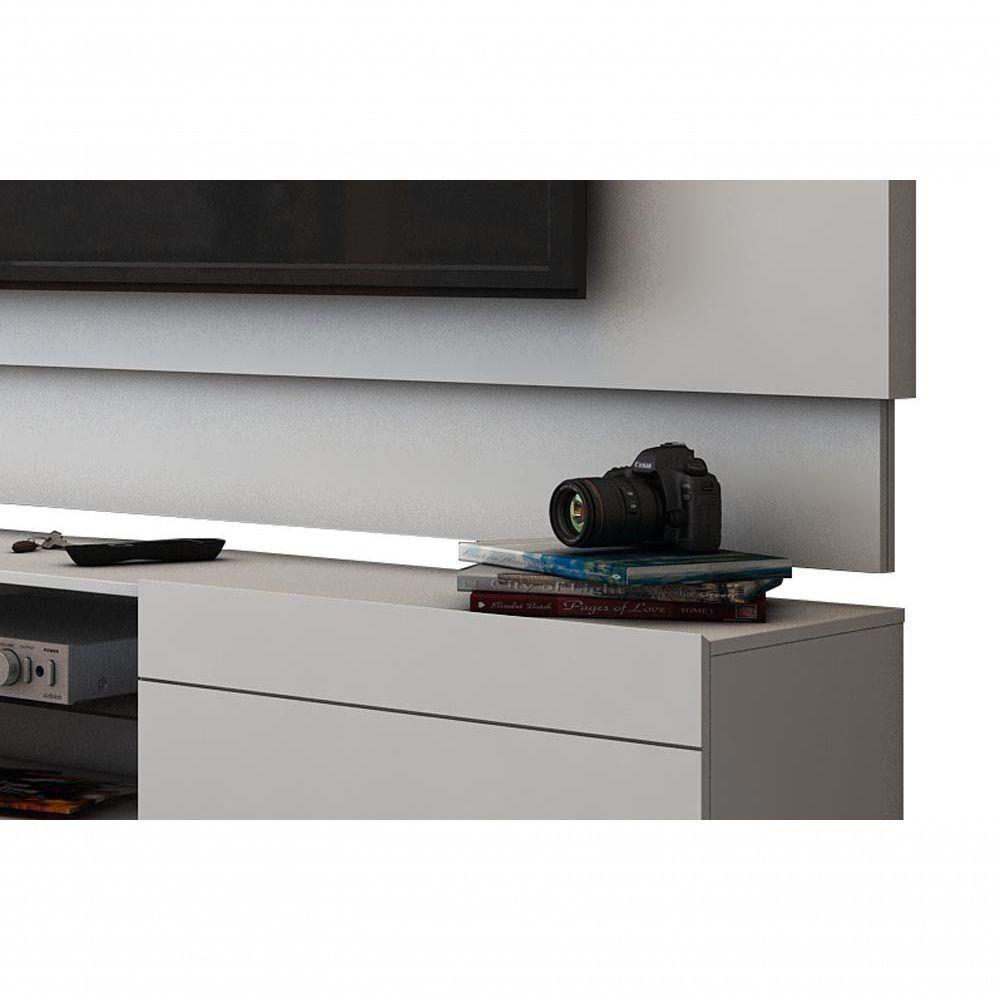 Rack Com Painel Para Tv 60 Polegadas Branco Classic 2g 2.2 - Imcal Móveis - 4