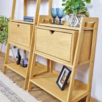 Nicho Com Porta Para Estante Pipa Em Madeira Mel - 2