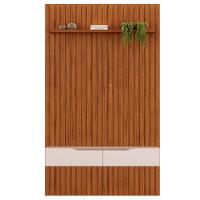 Painel Ripado Com Bancada Suspensa Para Tv Até 60 Polegadas 143 Trento Freijó/off White - Dj Móveis - 2