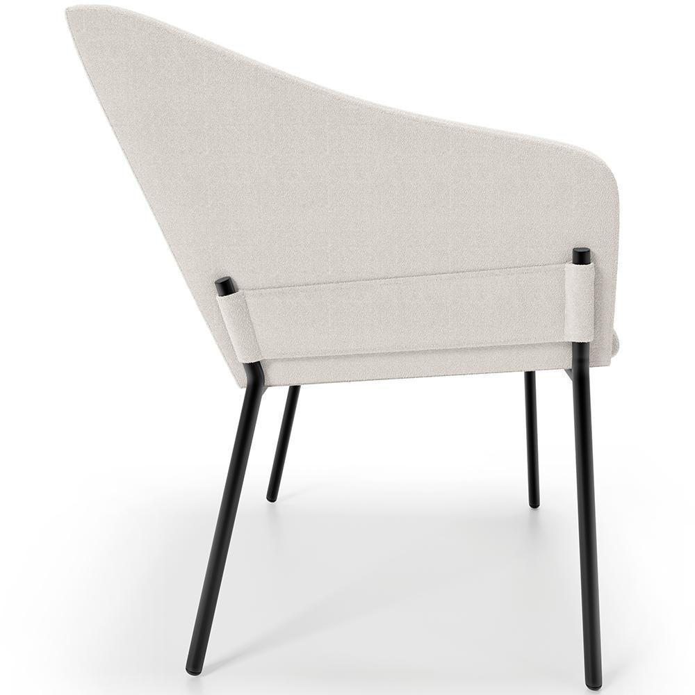 Kit 2 Cadeiras Para Sala De Jantar Estar Living Olívia L02 Bouclê Cru - Lyam Decor - 6