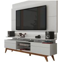 Rack Com Painel Para Tv 60 Polegadas Branco Classic +2g 2.2 Com Led - Imcal Móveis - 1