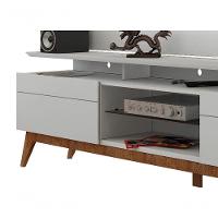 Rack Com Painel Para Tv 60 Polegadas Branco Classic +2g 2.2 Com Led - Imcal Móveis - 5