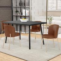 Kit 06 Cadeiras Para Sala De Jantar Cozinha Estofada Gavi Arena L02 Couríssimo Marrom - Lyam Decor - 2