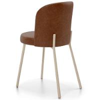 Kit 06 Cadeiras Para Sala De Jantar Cozinha Estofada Gavi Arena L02 Couríssimo Marrom - Lyam Decor - 7