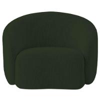 Kit Recamier Curvo Amsterdã 200cm E 2 Poltronas Amore Luxo Linho Cor Verde - 5