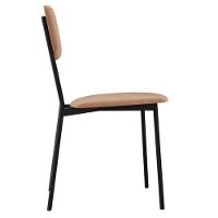 Kit 05 Cadeira Para Sala De Jantar Village Preto C01 Veludo Bege - Lyam Decor - 3