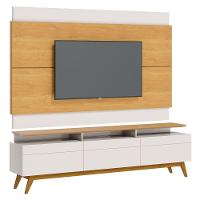 Rack Com Painel Classic +3g 1.8 Com Led Nature Com Off White - Imcal Móveis - 1