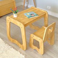 Mesa Com Cadeira Infantil Encanto Em Madeira Mel - 2