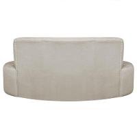 Kit Recamier Curvo Amsterdã 180cm E Poltrona Amore Luxo Linho Cor Bege