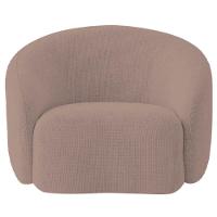 Kit Recamier Curvo Amsterdã 180cm E 2 Poltronas Amore Luxo Linho Cor Rosê - 10