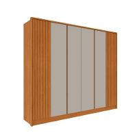 Roupeiro Barcelona Ripado 6 Portas Tcil Cinamomo-off - 2