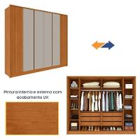 Roupeiro Barcelona Ripado 6 Portas Tcil Cinamomo-off - 7