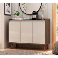 Buffet Aparador Retrô Delux 3 Portas Malbec Com Off White - Moveisaqui - 2