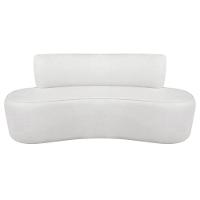 Kit Recamier Curvo Amsterdã 200cm E 2 Poltronas Amore Luxo Bouclé Cor Branco - 7