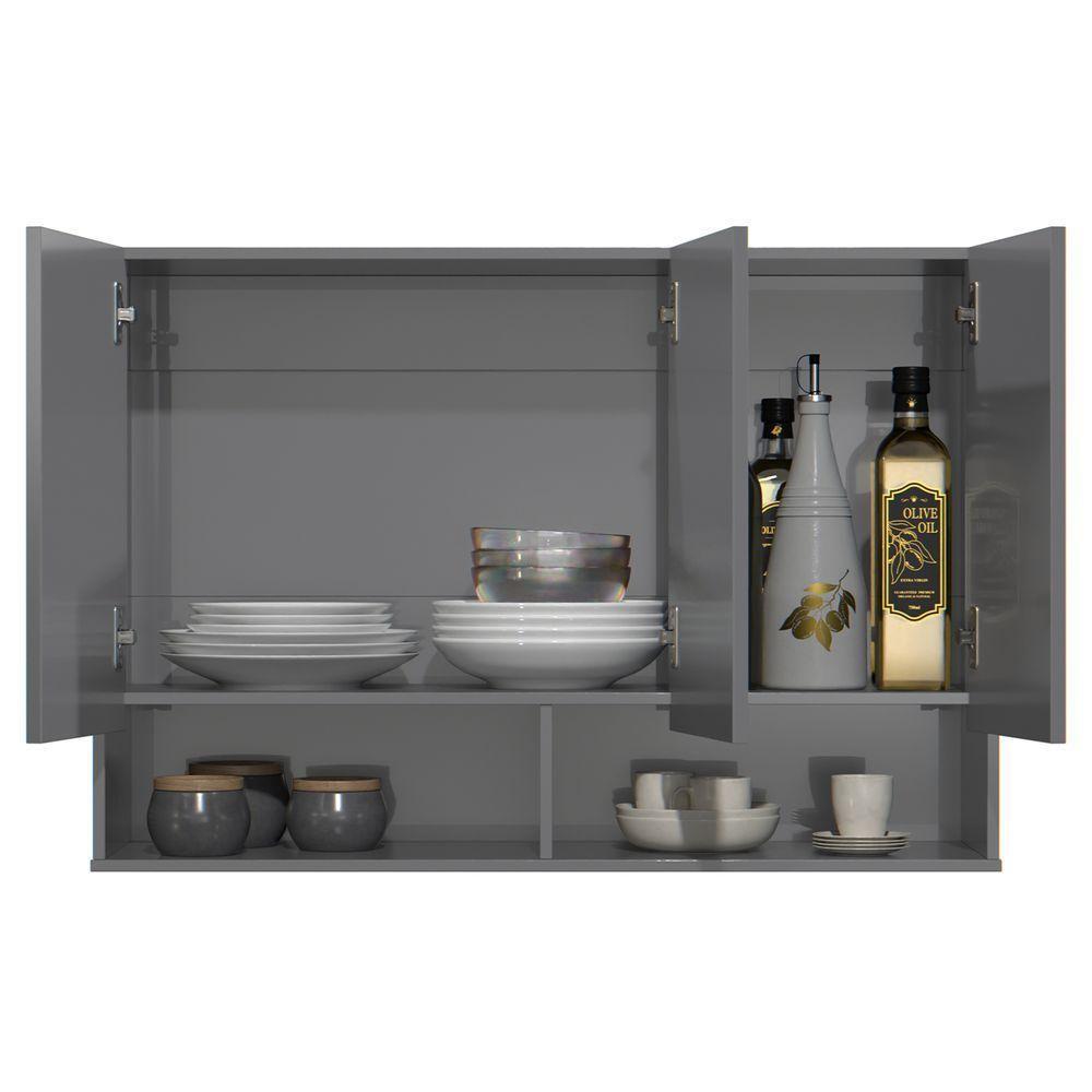 Armario De Cozinha Milão Cinza - 2