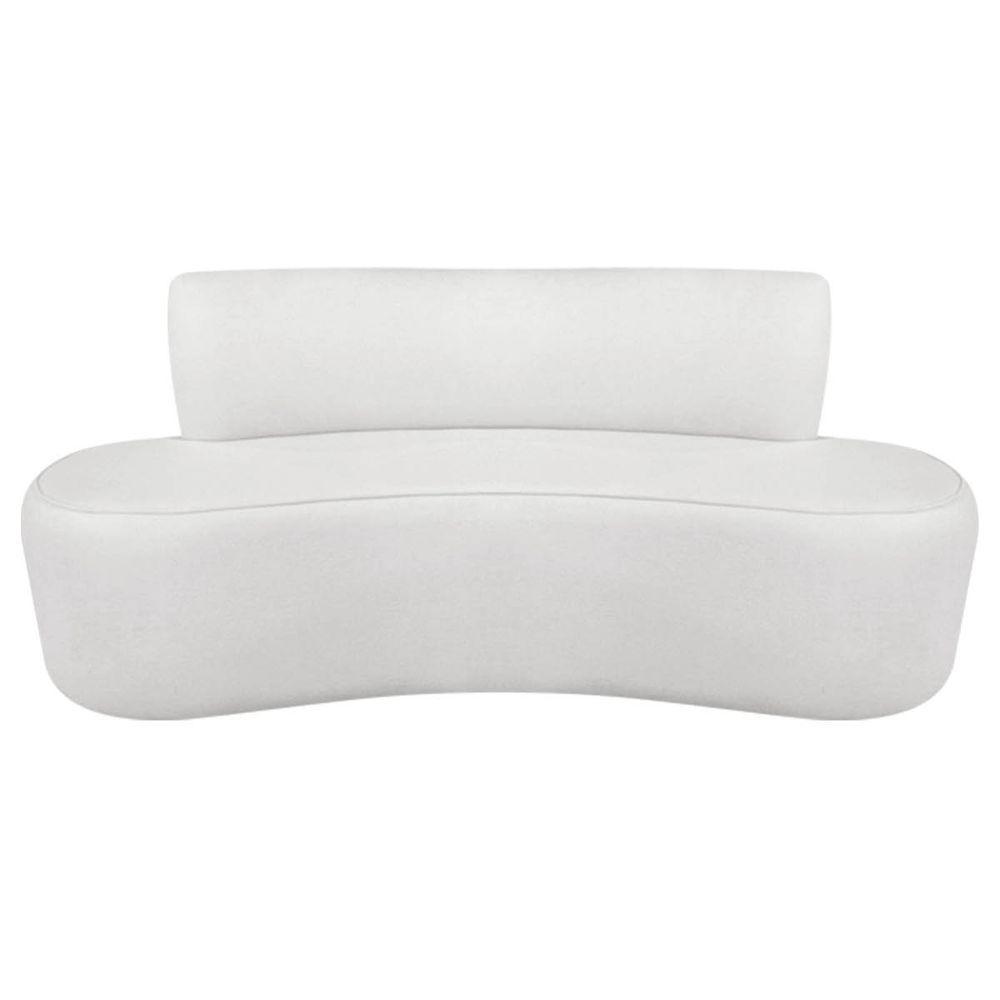 Kit Recamier Curvo Amsterdã 200cm E 2 Poltronas Amore Luxo Bouclé Cor Branco - 8
