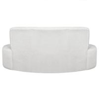 Kit Recamier Curvo Amsterdã 130cm E 2 Poltrona Amore Luxo Bouclé Cor Branco - 9