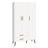 Quarto De Bebê Isis 3 Portas Com Gaveteiro Branco Acetinado E Colchão Ortobom - Reller - 9