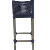 4 Banquetas Haiti Corda Náutica Alumínio Trama Original Azul Marinho - 3