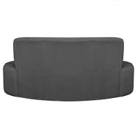 Kit Recamier Curvo Amsterdã 130cm E 2 Poltrona Amore Luxo Linho Cor Cinza Escuro - 9