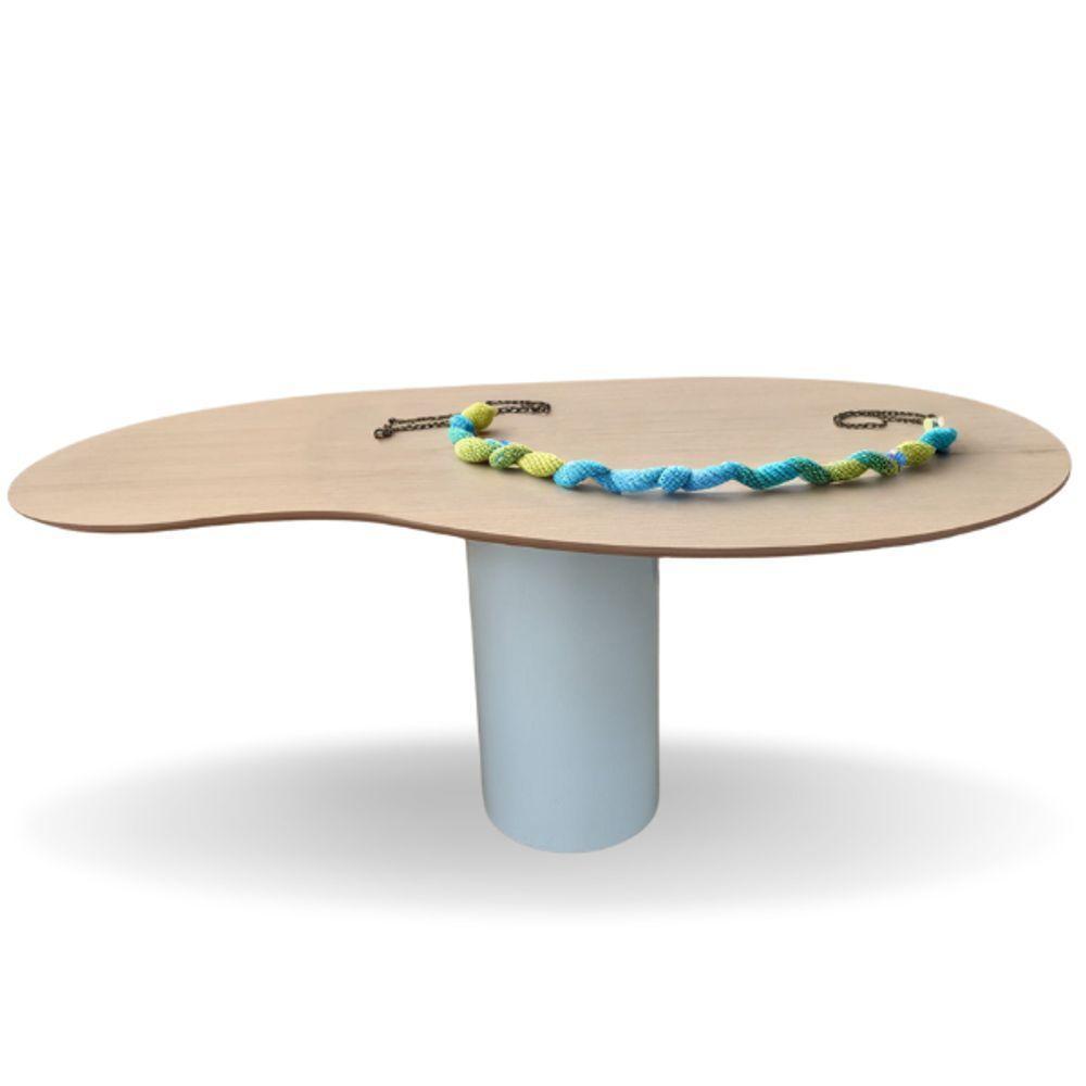 Mesa Organica Bean Laca+freijo Claro 244x137cm - 1