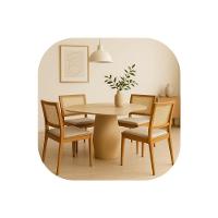 Mesa Cone De Jantar Organica Vucan Em Freijo 110x90cm - 2