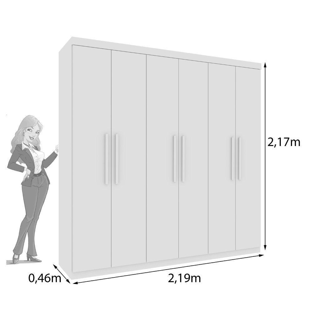 Roupeiro Lagos 6 Portas Tcil Neve - 3