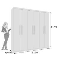 Roupeiro Lagos 6 Portas Tcil Neve - 3