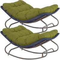 2 Poltronas Balanço Vienacorda Náutica Trama Original Azul Marinho - 1