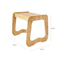 Mesa Com Banquinho Infantil Encanto Em Madeira Natural - 3