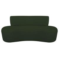 Kit Recamier Curvo Amsterdã 180cm E 2 Poltronas Amore Luxo Linho Cor Verde - 7
