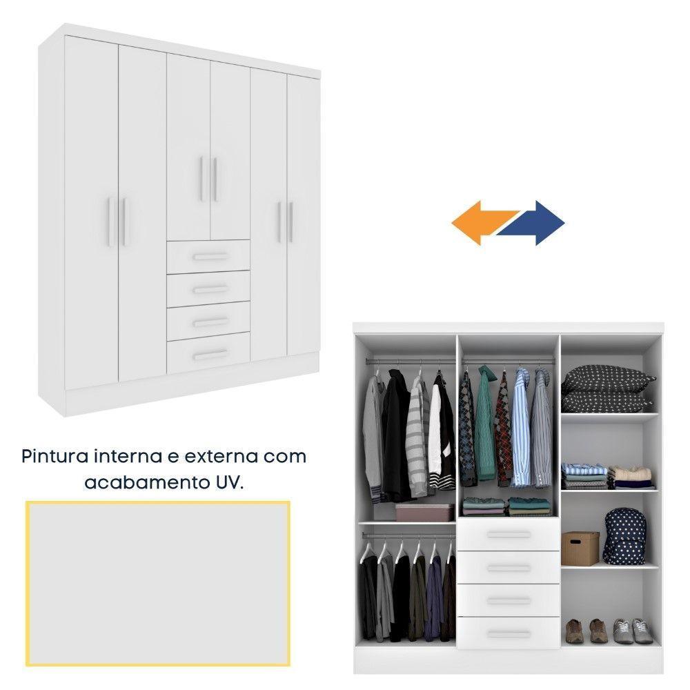 Roupeiro Arizona 6 Portas Tcil Neve - 5