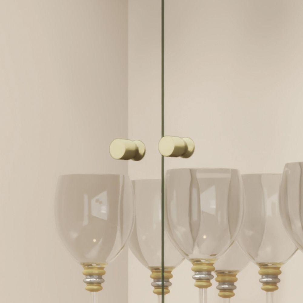 Cristaleira Tucupi Off White Com Nature Pe Dourado - Moveis Jb - 3