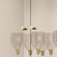 Cristaleira Tucupi Off White Com Nature Pe Dourado - Moveis Jb - 3