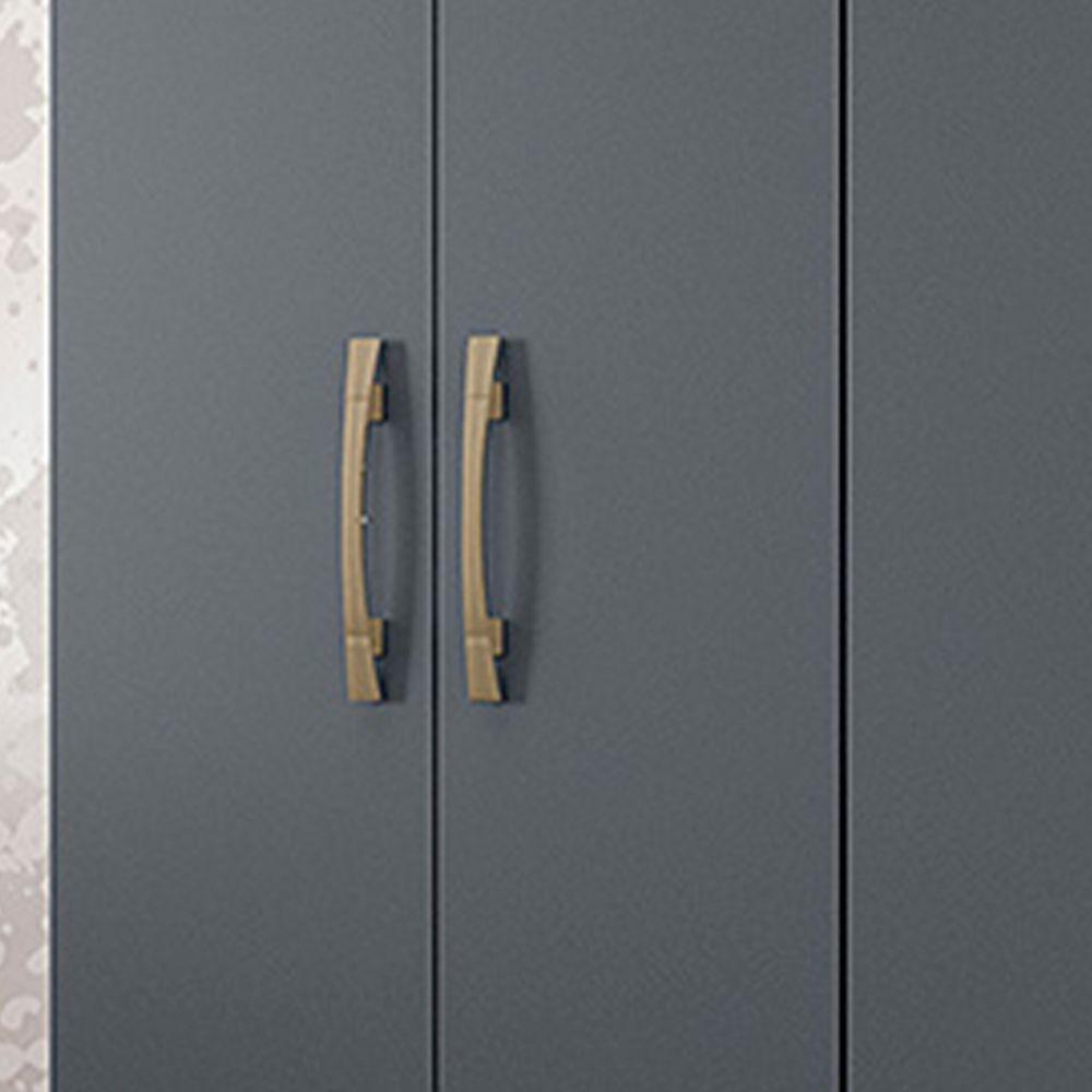 Guarda Roupa Casal Roupeiro Chile 4 Portas Gavetas Freijo-cinza - Moval - 5