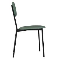 Kit 05 Cadeira Para Sala De Jantar Village Preto C01 Courino Verde Sálvia - Lyam Decor - 6