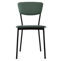 Kit 05 Cadeira Para Sala De Jantar Village Preto C01 Courino Verde Sálvia - Lyam Decor - 7