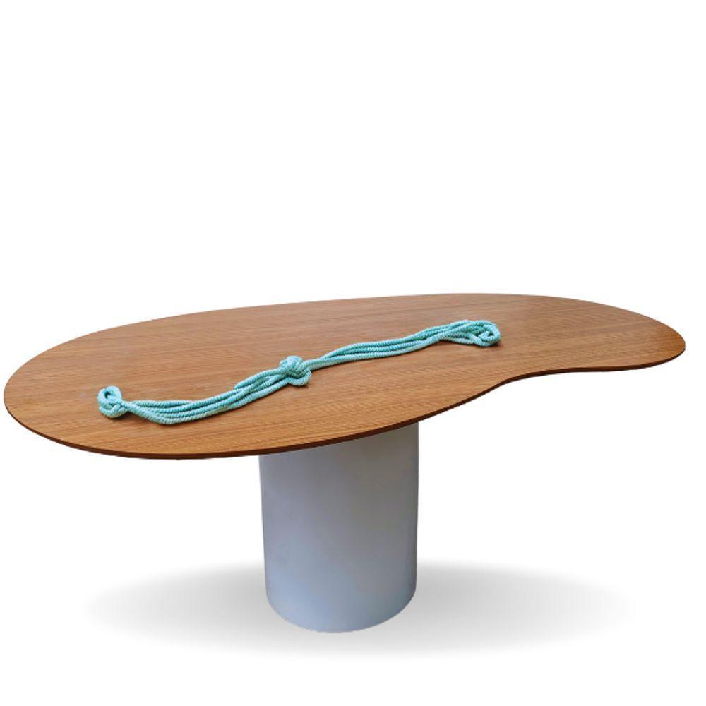 Mesa Organica Bean Laca+freijo 120x70cm - 3