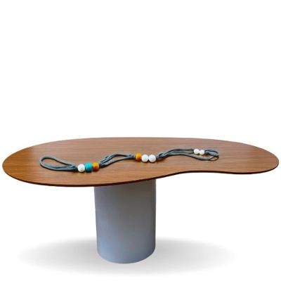 Mesa Organica Bean Laca+freijo 120x70cm